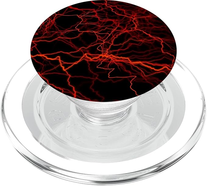 Red Lightning Abstract Textures Gift PopSockets PopGrip: Swappable Grip for Phones &amp Tablets