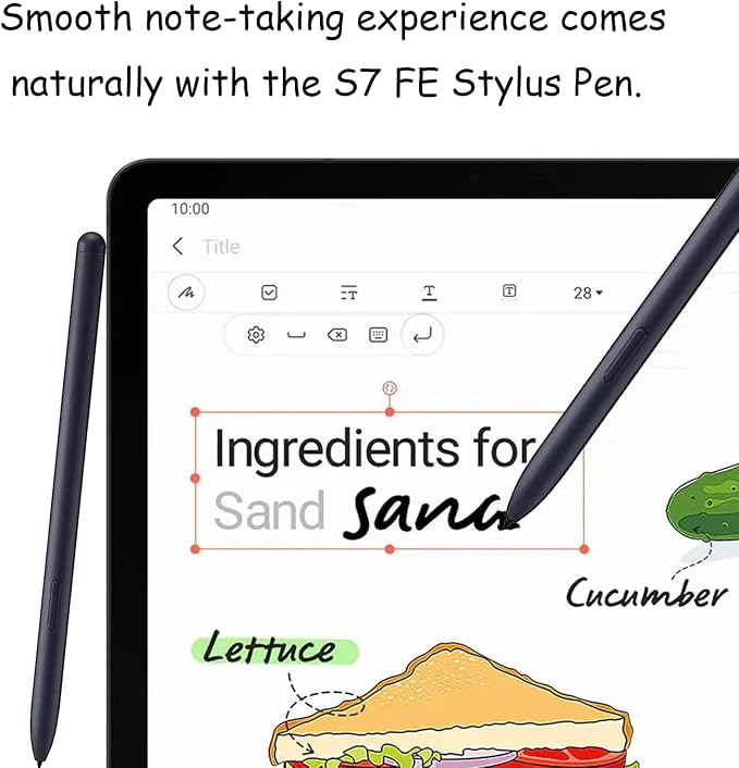 2 Pack Tab S7 FE S Pen for Samsung Galaxy Tab S7 FE Stylus PenGalaxy Tab S7 FE Stylus Pen Replacement for Samsung Galaxy Tab S7 FE Pen (Black)