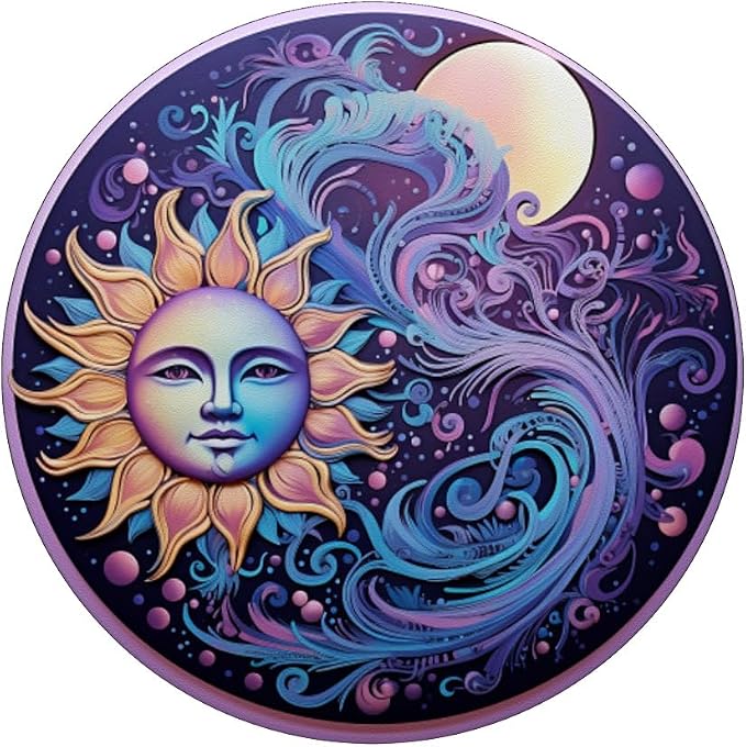Sun and Moon Lover Astronomy Astrology Stargazer PopSockets PopGrip for MagSafe