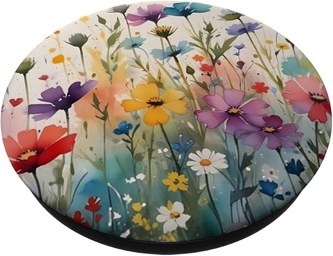 Wildflower Watercolor Floral PopSockets Adhesive PopGrip