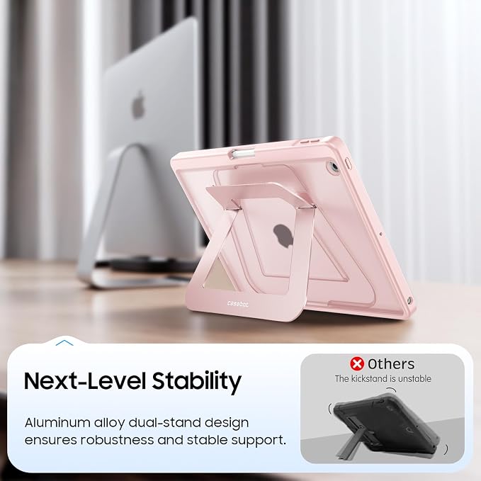 Fintie Shockproof Case for iPad 9th / 8th / 7th Generation 10.2 Inch | Slim Frosted Hard Back Cover Multi-Angle Viewing Built-in Kickstand &amp Pencil Holder Anti-Scratch Black
