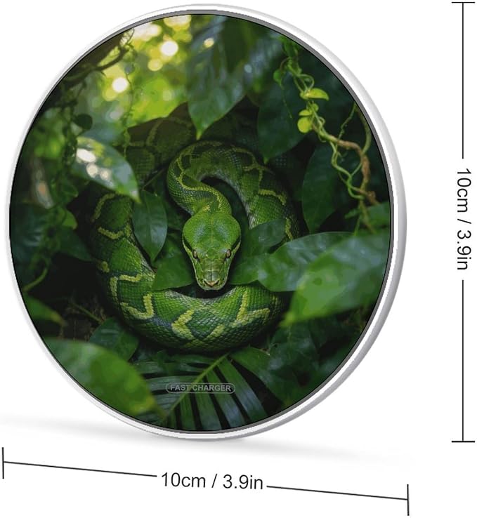 Rainforest Green Shadows Wireless Charger Fast Charging Pad | Anti-Slip Qi Certified Wireless Charging Pad for All Phones with Wireless Charging Function for Home Office Travel