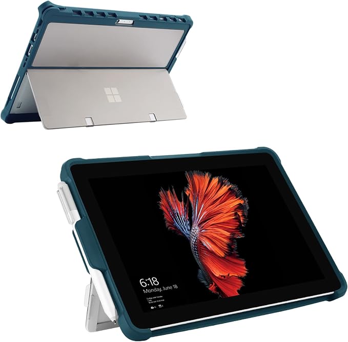 for Surface Go 3 Case Surface Go 2 Case Surface Go Cases Shockproof Rugged Folio Surface Go 3/ Go 2/ Go Protective Cases Cover Compatible with Microsoft Surface Go 2/ Go 3/ Go 10 inch Tablet