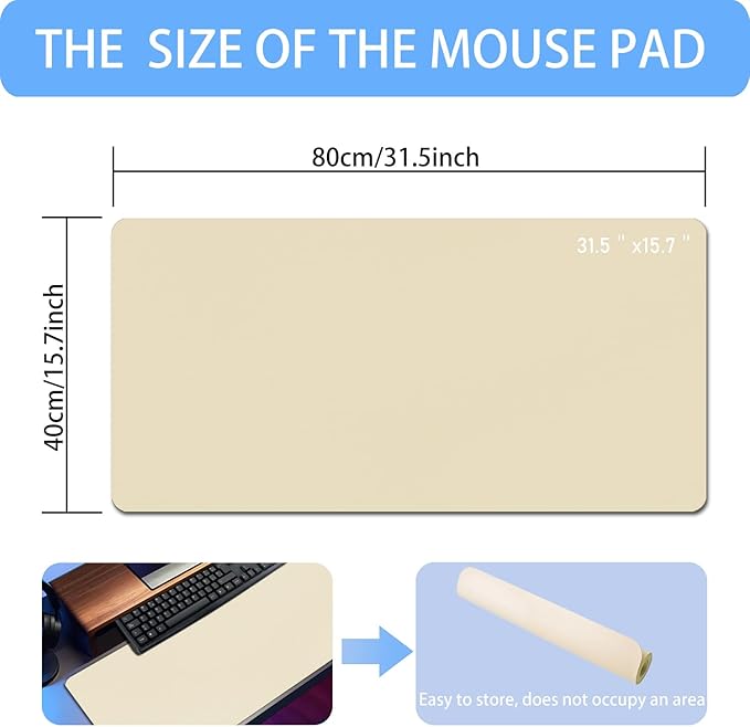 Erasable writable(Frontside) Table mat,Dual Sided Desk Mat, Large Mouse Pad, Notepad, Writing White Board (Includes 7.9"x9.4" Portable Mousepad)