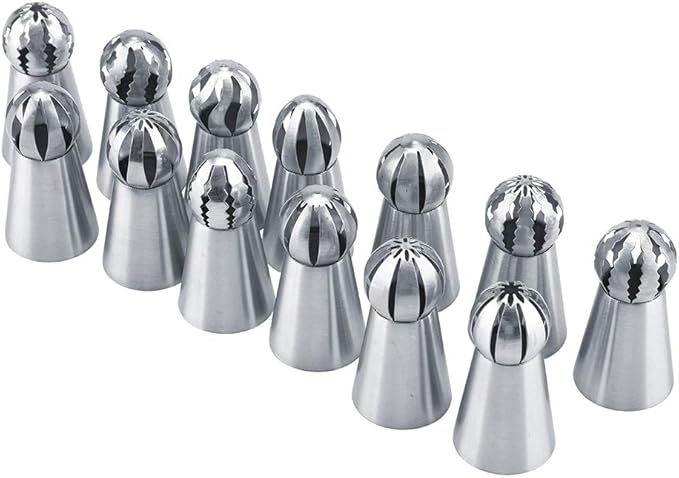 KooingTech 13PCS Russian Piping Tips Stainless Steel Piping Tips Set