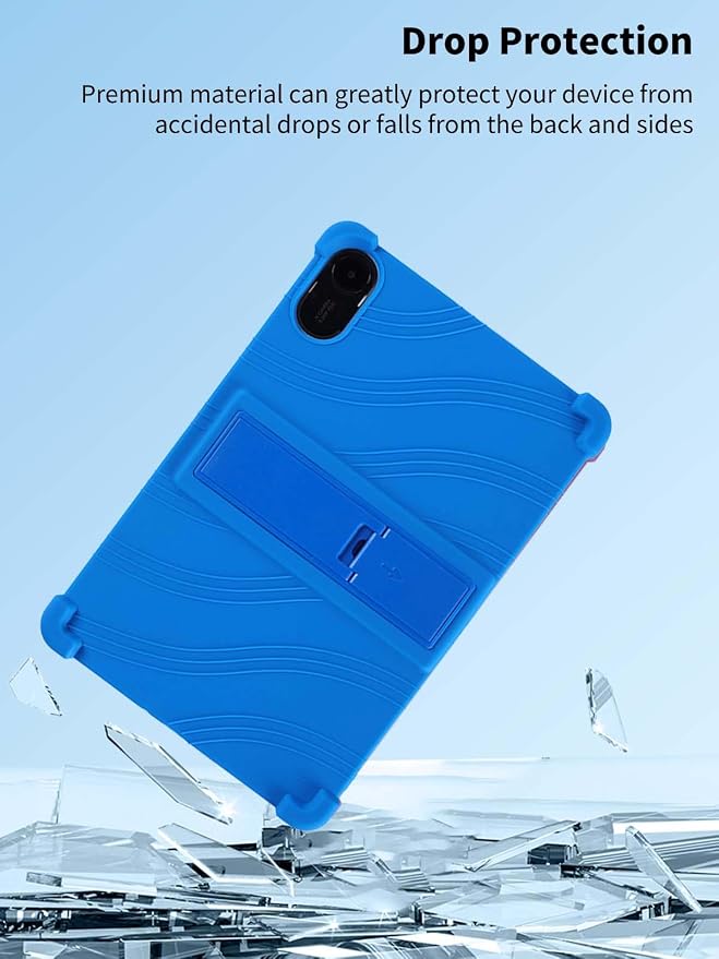 Case for Xiaomi Redmi Pad 2 Tablet 11inchNOUKAJU Tablet Protection CaseAdjustable BracketSoft SiliconeSilicone Protection Cover for Redmi Pad 2(Black)
