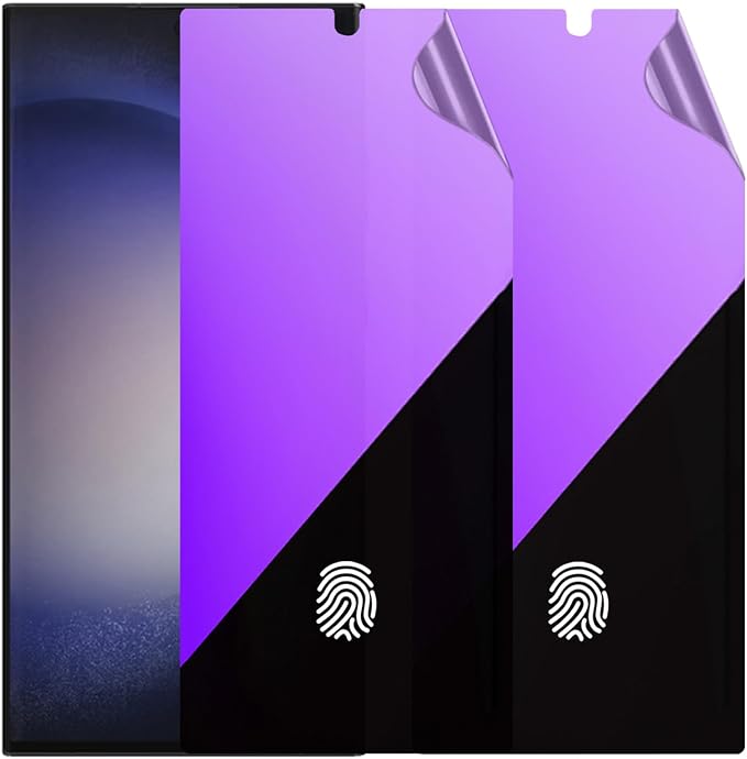 2 Pack Anti-Blue Privacy Screen Protector for Samsung Galaxy S25 edge / S26 Plus Anti-Spy Soft Gradient Film Support Finger Unlock 6.7 inch