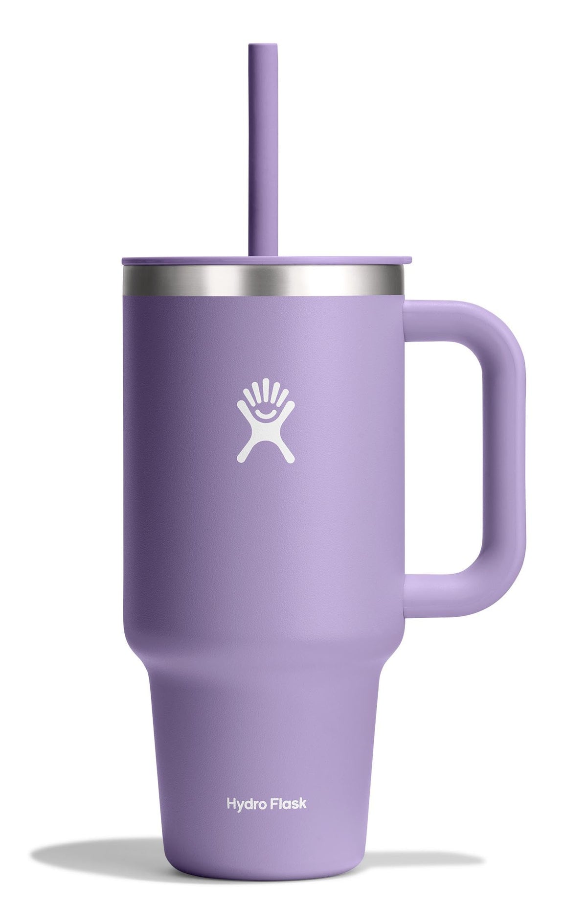 Hydro Flask Travel Tumbler with Handle, Lid and Straw - Insulated Stainless Steel in 32 Oz Moonshadow