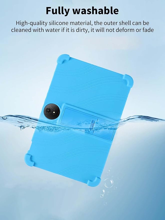 Case for TCL NXTPAPER 11 Plus Tablet 11.5inchNOUKAJU Tablet Protection CaseAdjustable BracketSoft SiliconeSilicone Protection Cover for TCL NXTPAPER 11 Plus(Blue)