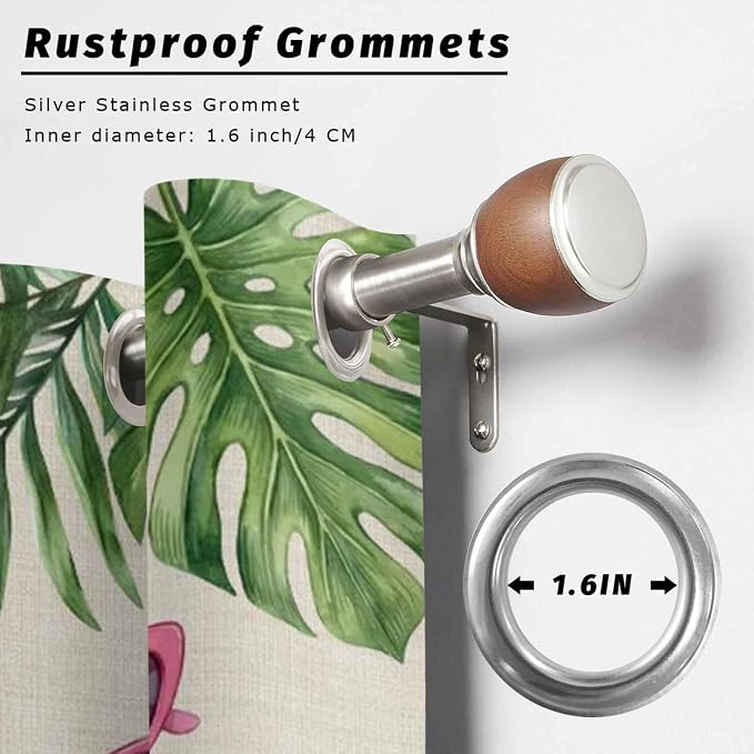 Summer Flamingbirds Outdoor Curtains