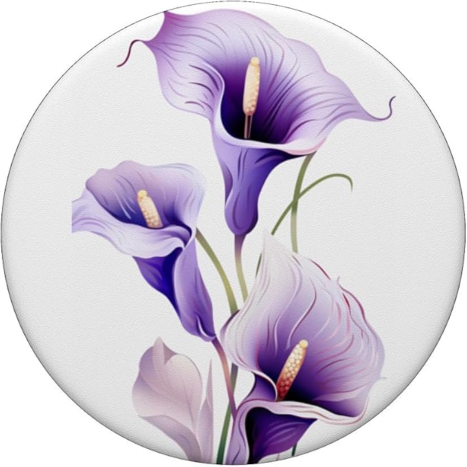 Purple Calla Lilies PopSockets Adhesive PopGrip