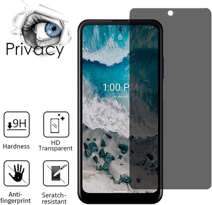 for Nokia X100 Anti-Spy Tempered Glass [2 Pcs] 9H Hardness Anti-Scratch Anti-Peeping Privacy Screen Protector Proteceive Film for Nokia X100 Phone