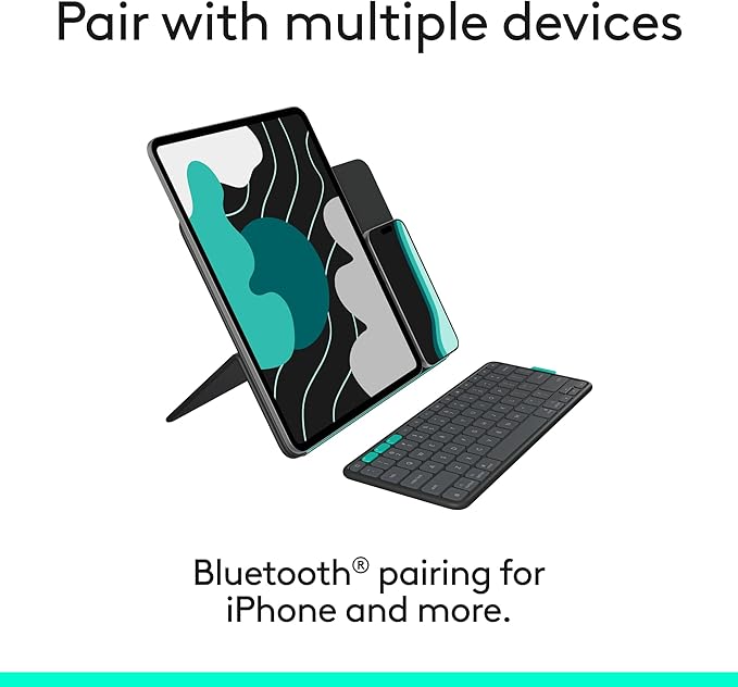 Logitech Flip Folio, Keyboard Case for iPad Pro 13-inch (M4 & M5) & iPad Air 13-inch (M2, M3 & M4) (2024, 2025 & 2026) - Protective & Stowable Bluetooth Keyboard Case, Multi-Device - Midnight Black
