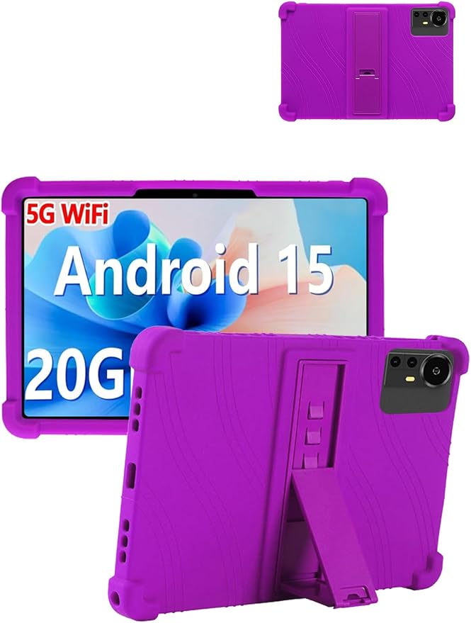 for Bnegynng CP31M 10 inch Tablet Protective case Shockproof Lightweight Silicone Protective Cover with Stand Child-Friendly Protection Easy to Clean DesignBlack