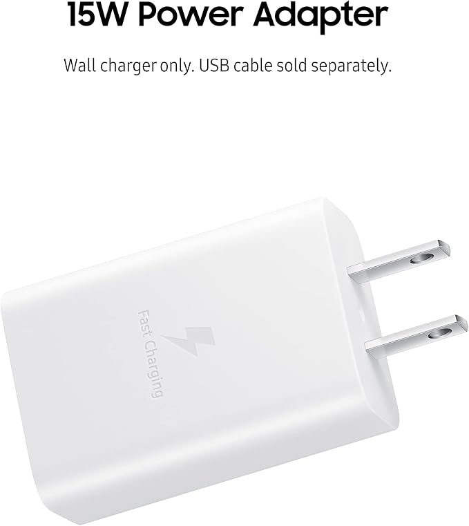 Samsung 15W USB-C Wall Chargers (White and Black)
