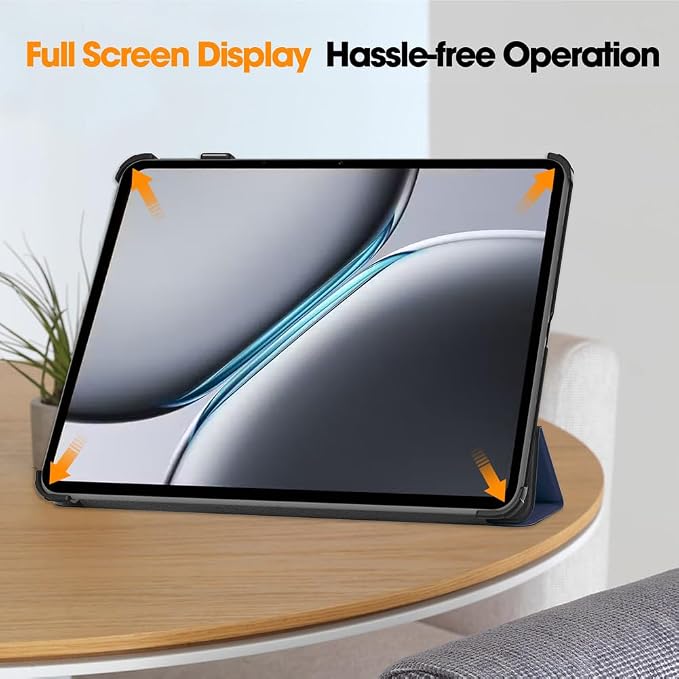 Kepuch Custer Case Compatible for Oppo Pad 3 Pro/Oneplus Pad 2/ Oneplus Pad ProUltra-Thin PU-Leather Hard Shell Cover - Black