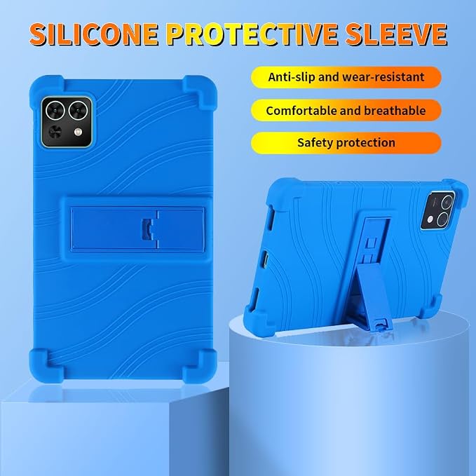 for TECLAST T50 mini Tablet 8.7 Inch CaseShockproof Soft Silicone Adjustable Stand Protective Cover for TECLAST T50 mini 8.7 inch Tablet (Black)