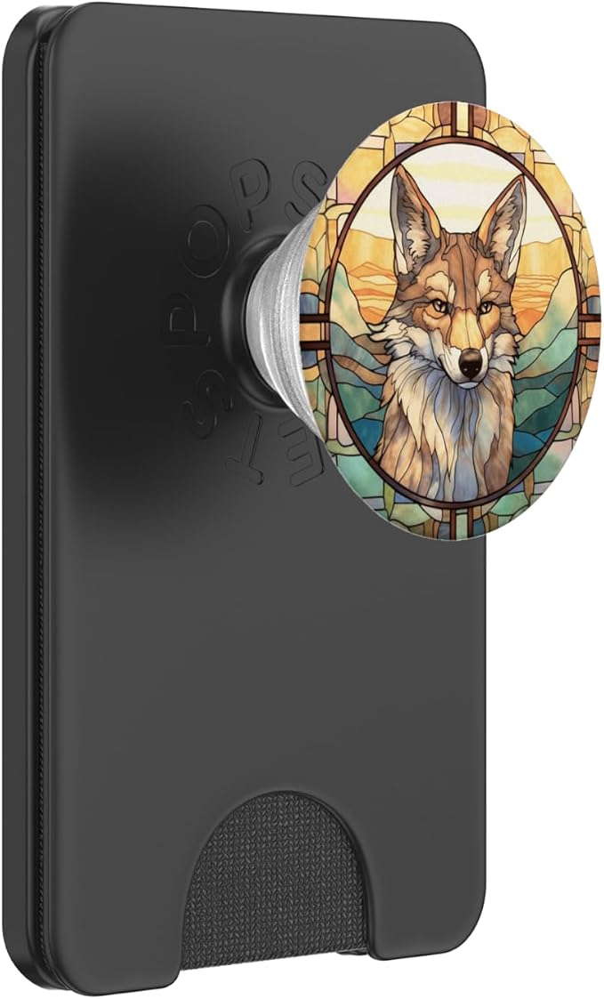 Coyote Stained Glass PopSockets Adhesive PopGrip