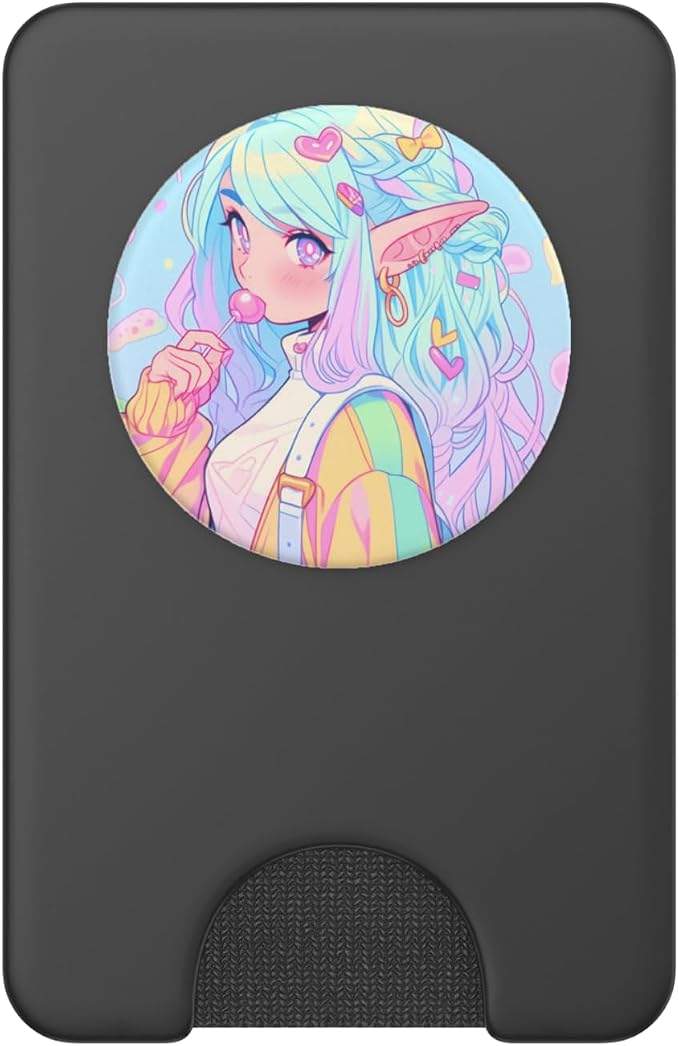 Anime Girl Pastel Kawaii Waifu Elves Girl PopSockets PopGrip for MagSafe