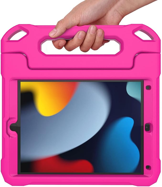 SUPLIK Kids Case for iPad 9th/8th/7th Generation -10.2 inch 2021/2020/2019 Built with Screen Protector Durable Shockproof Handle Stand Case for Apple iPad Gen 9/8/7 Black