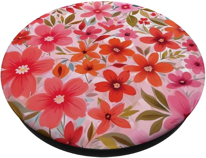 Cute Flower Pink Floral PopSockets Adhesive PopGrip