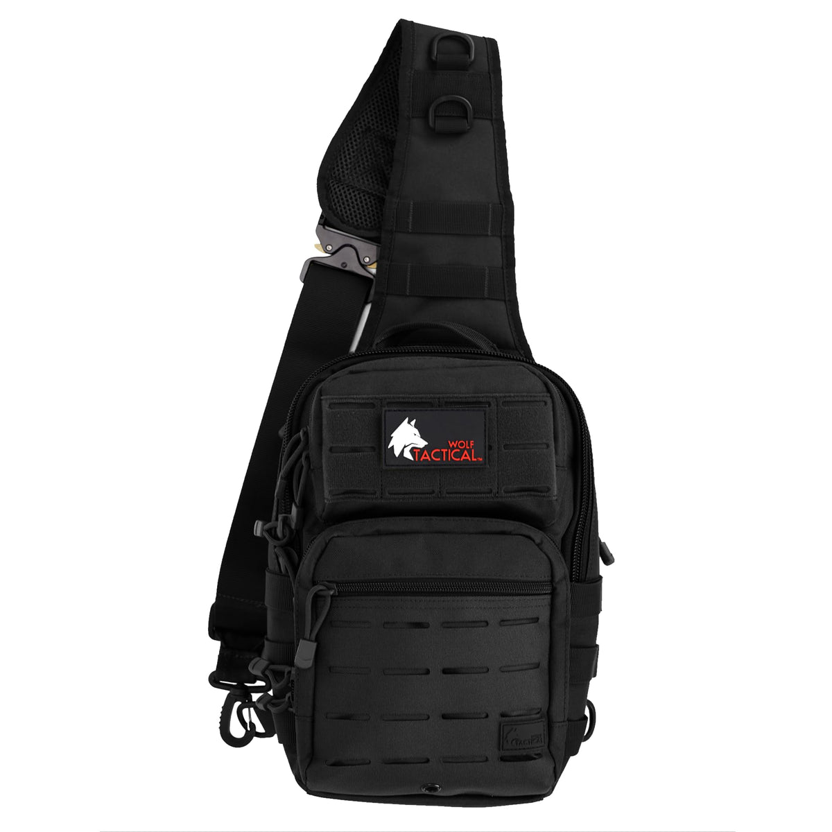 WOLF TACTICAL Men’s Sling Bag - Concealed Carry, Lightweight, Laser-Cut Molle, CCW