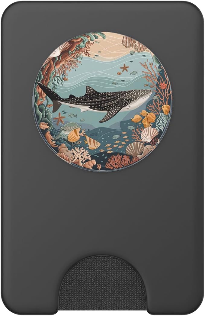 Whale Shark Ocean Scene | Coral Reef Adventure PopSockets PopWallet for MagSafe