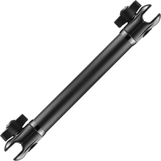 Tackform 10 Long 20mm Ball and Socket Arm DuraLock 20 Series Aluminum Tube Arm | Dual 20mm Sockets and Optional Anti-Theft Knobs | Black