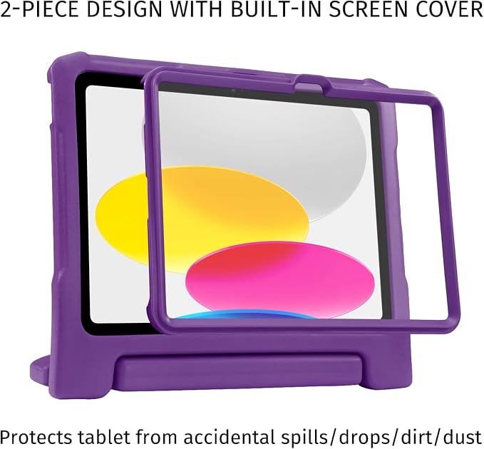 HDE Kids Shockproof Case Built-in Screen Protector for iPad 10th Gen 10.9