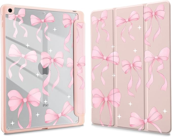 Joyland Leopard Print for iPad 10th Generation Case 10.9 inch 2022/iPad (A16) 11th Gen 11 2025Built-in Pencil Holder with Shockproof Cover Clear Transparent Back Shell Auto Wake/SleepBlack