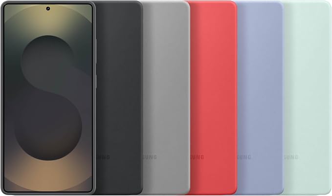 Samsung Galaxy S25+ Silicone Phone Case Protective Cover Color Variety Smooth Grip Durable Design Snug Fit US Version EF-PS936CBEGUS Black