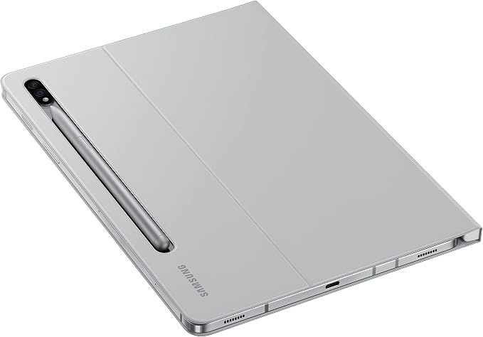 Samsung Galaxy Tab S8 / S7 Book Cover - Original Samsung Tablet Case - Light Grey