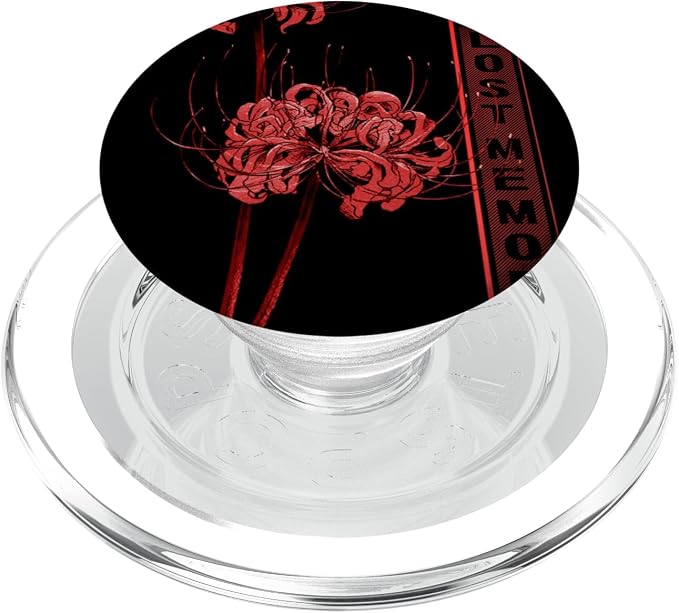 Japanese Spider Lily Soft Grunge Anime Aesthetic Flower PopSockets Adhesive PopGrip