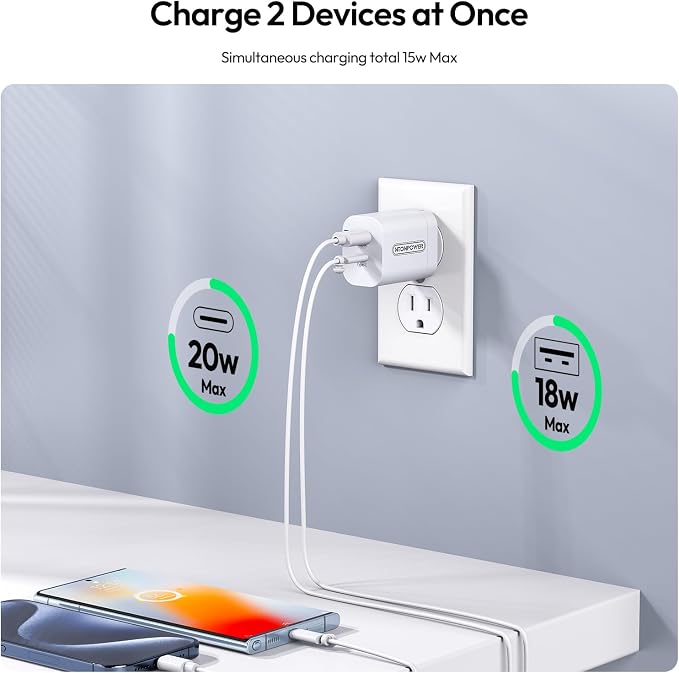 iPhone 15 Charger Fast Charging 2 Pack 20W Type C Wall Charger Fast Charging Block with 5FT USB C to C Charging Cable Compatible for iPhone 15/15 Pro/15 Pro Max/15 Plus iPad Pro/Air/Mini