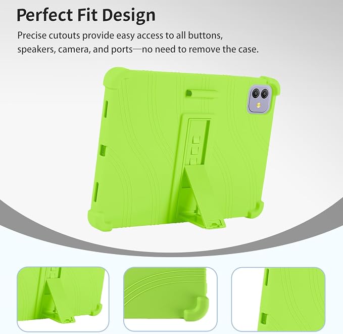 Case for Blackview Link 8 12.7-Inch Tablet – Shockproof Silicone Protective Cover with Kickstand Drop-Resistant Business Style (Black)