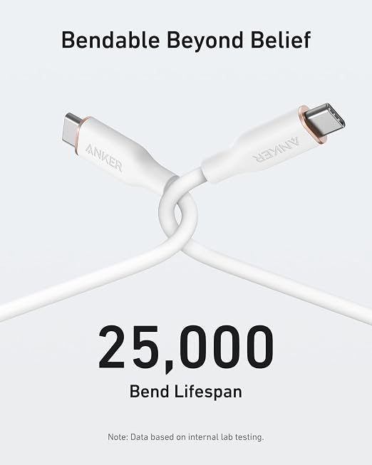 Anker USB C Cable 240W Type C Fast Charging (2-Pack 6 ft Black + White) | USB 2.0 for iPhone 17 / 16 / 15 Series MacBook Pro 2020 and More