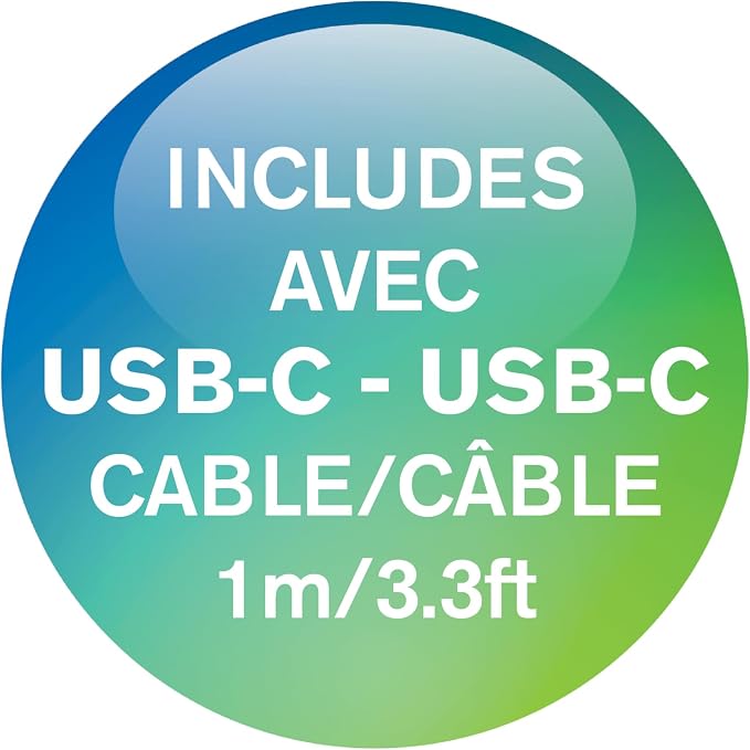 InMotion 67W USB-C US GaN Charger with 1M USB-C Cable and 3 Ports