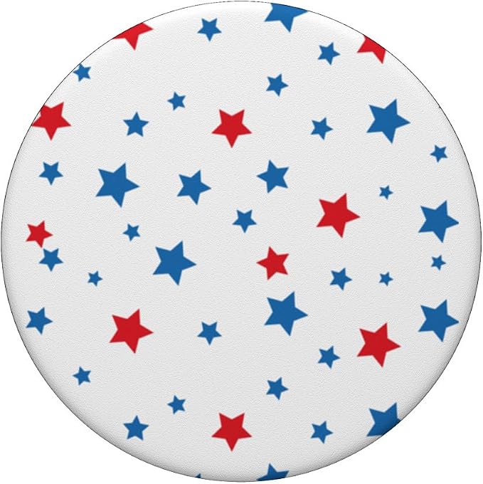 Red White And Blue Stars And Stripes Cute Patriotic USA PopSockets Adhesive PopGrip