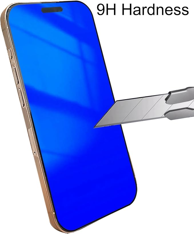 2 Pack for iPhone 17 Pro Max / 16 Pro Max Privacy Screen Protector Anti spy Tempered Glass Gradient Blue Anti Blue Light Easy Installation