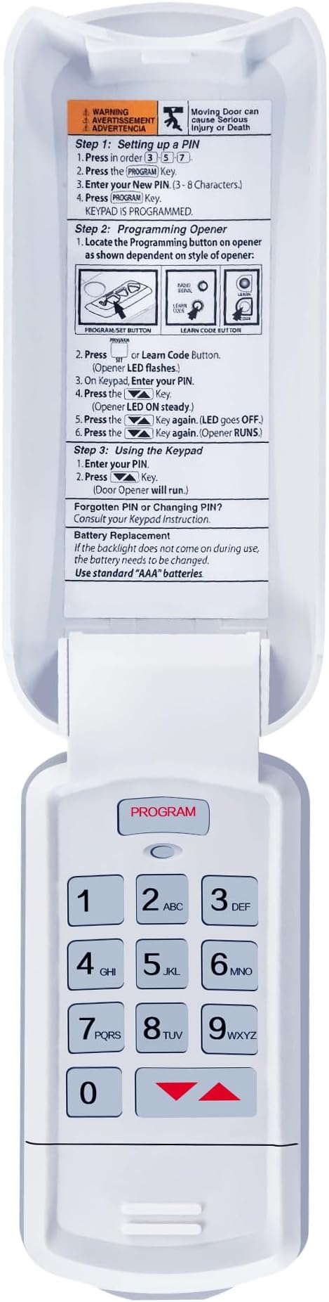 Genie Garage Door Opener Keypad GK-R, Wireless Keyless Intellicode【10-Year-Warranty】
