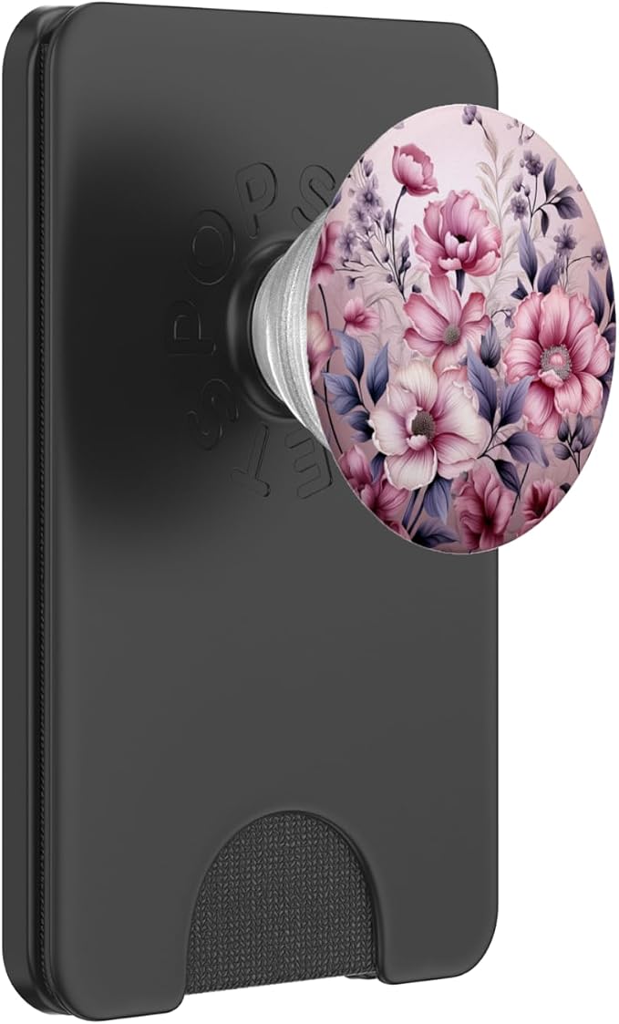 Vintage Pink Wildflower Flower Lover Tropical Garden PopSockets PopGrip for MagSafe
