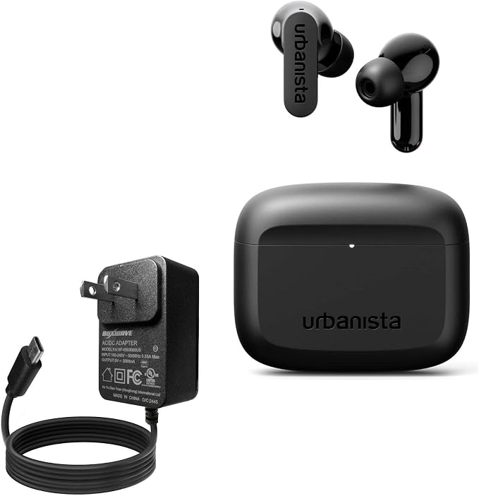 BoxWave Charger Compatible with Urbanista Palo Alto - Wall Charger Direct (15W) Rapid Charge Your Device with Built-in 3ft Cable