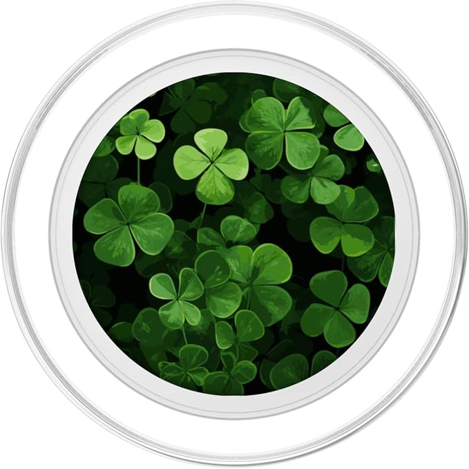 Irish Shamrock Pattern of a Four-Leaf Clover Shamrock PopSockets Adhesive PopGrip