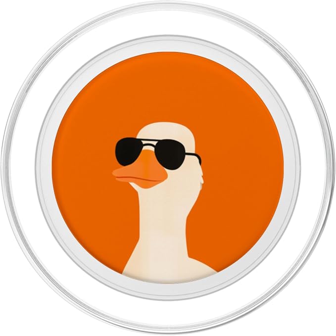 Cosmic Orange Cool Goose Illustration Print PopSockets PopGrip for MagSafe
