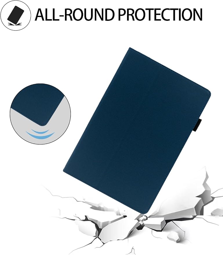 Case for ApoloSign EM101A 10.1 Touch Screen Tablets，Premium Leather Business Folio Stand Cover with Hand Strap for ApoloSign EM101ABlack.