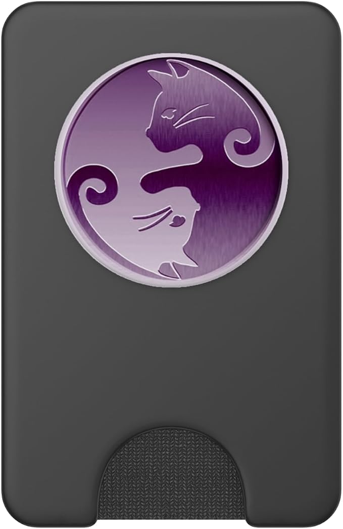 Yin Yang Cats Purple PopSockets Adhesive PopGrip