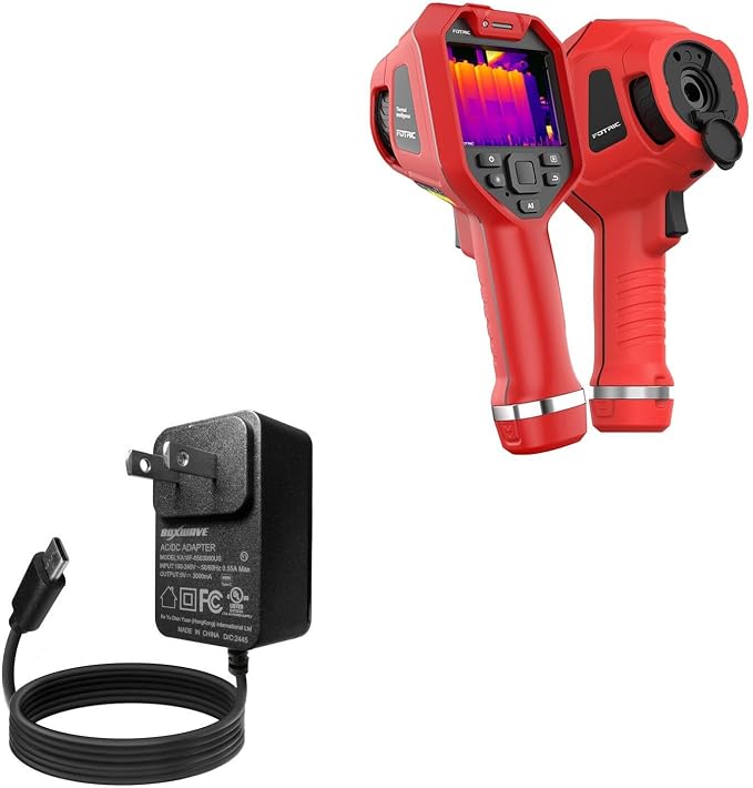 BoxWave Charger Compatible with Fotric 326M - Wall Charger Direct (15W) Rapid Charge Your Device with Built-in 3ft Cable