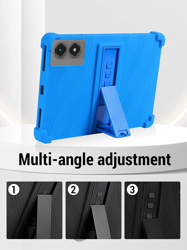 for TABWEE T50 (11 Inch) Android 16 Tablet Protective case ZBAGUG Shockproof Lightweight Silicone Protective Cover with Stand Child-Friendly Protection Easy to Clean Design Black.