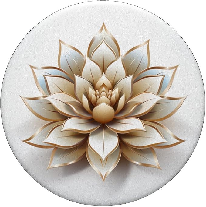 White Lotus Flower PopSockets Adhesive PopGrip