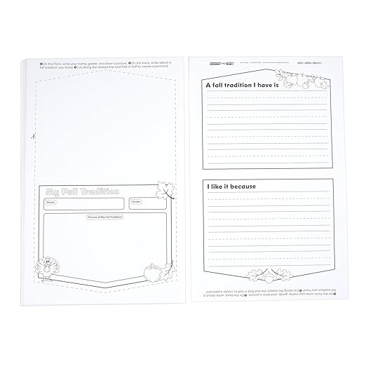 Really Good Stuff Ready-to-Decorate Fall Traditions Pennant Posters - Set of 24